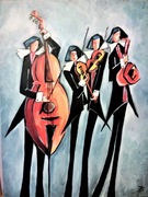 DIANA ART obraz olejny muzyka  KONCERT 