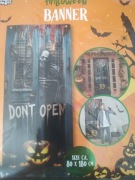 Dekoracja ozdoba baner materiałowy plakat halloween na drzwi ścianę