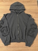 Zip Hoodie ,,Północ / Południe” Grey (M)