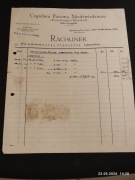 Rachunek 2 RP Bukowina Cegielnia Parowa Niedźwiedziniec 