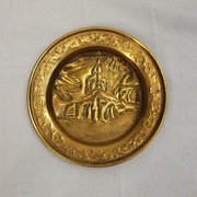 Mosiężny talerzyk stary kolekcjonerski