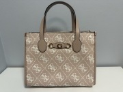 Torebka GUESS Izzy 2 Comp Tote | Beż Sand | Z paskiem | Stan bdb