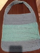 Szydełkowa ażurowa torba torebka turkus