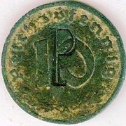 PROWIZORIUM !!! - MONETA NIEMIECKA 10 Pfg 1944 A mm z dużą literą P na rw