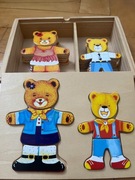 Układanka drewniana Misie