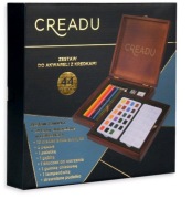 CREADU Zestaw do akwareli z kredkami - 44 elementy.