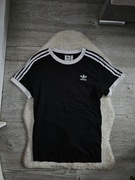 Koszulka Adidas Rozmiar M Czarna 3 paski haft Logo TShirt adidas