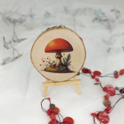 Plaster drewna pod kubek - zawieszka - muchomor