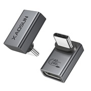 XAOSUN 90 stopni adapter USB-C 2 sztuki, wtyczka 40 Gbps typ C 