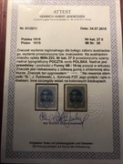 Znaczki Krakowskie opis Attest