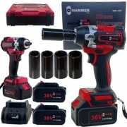 KLUCZ UDAROWY AKUMULATOROWY HAMMER TOOL 700Nm 1/2″ MOCNY + NASADKI
