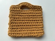 Piękna, szydełkowa torebka hand made w modnym, kolorze musztardowym
