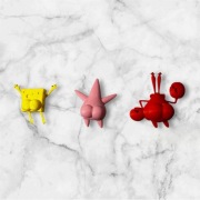Śmieszne Magnesy 3D na Lodówkę - SpongeBob, Patryk i Pan Krab