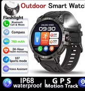 Smartwatch męski KC 58 1.8 cala Ultra HD Amoled Kompas rozmowy menu PL