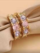 Kolczyki w kolorze złotym z cyrkoniami