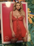 Sexi koszulka nocna firmy obsessive rozmiar S/M .czerwona koszula nocna 