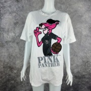 Pink Panther Bawełniany Oversize T Shirt Biały XXL