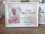 Ramka podziękowanie dla dziadków chrzest pamiątka chrztu