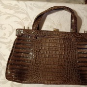 Torebka z aligatora brązowa vintage 