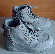 Sneakersy damskie botki na koturnie 8 cm platforma rozmiar 38