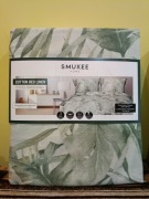 Pościel bawełna LIŚCIE zielona 220x200 nowa