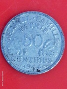 50 centymów 1944 i 1945 odmiana B