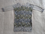 Szara wełniana kaszmirowa sukienka tunika w kwiatki White Stuff 40