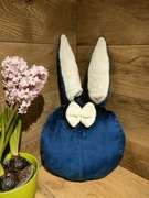 Poduszka dekoracyjna zajączek wielkanocny minky granat 