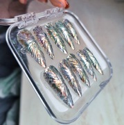 Zestaw Press On Nails Rękodzieło - Kryształowe. Rozmiar S