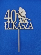 Topper na urodziny personizowany.  14 cm szeroki