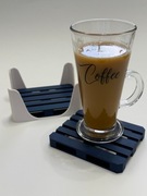 Dekoracyjne podkładki pod kubek minipalety 4szt i stojak