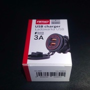 ŁADOWARKA SAMOCHODOWA DO ZABUDOWY 2x USB Q.C 3.0 12V 24V