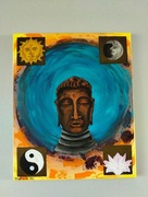 "Dojrzały Budda" Obraz akrylowy 46,5x38cm