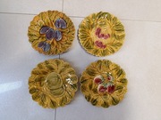 Talerze ozdobne do zawieszania 19 cm motyw z owocami PRL-4 szt