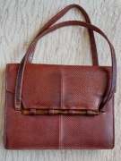 Torebka Angielska naturalna skóra węża 24x19x7 cm