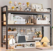 Półka na biurko 115 cm organizer KMQRDZi metal drewno