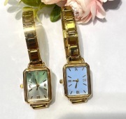 Elegancki zegarek damski złoty bransoleta ze  stali chirurgicznej