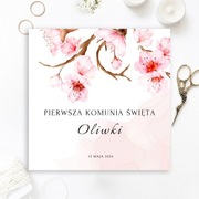 SKŁADANE ZAPROSZENIE NA KOMUNIĘ ŚWIĘTĄ 16