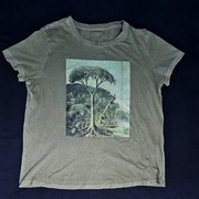 T-shirt koszulka damska nadruk las drzewa zielone