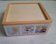 Puzzle kraina lodu, skrzynka drewniana