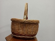 KOSZYK wiklinowy z wikliny kosz MAŁY z Kolorem ver 2 na zakupy GRZYBY
