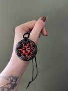 Naszyjnik zawieszka słońce kolorowe boho hippie etno