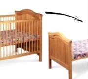 Łóżeczko dziecięce niemowlęce VOX Anastazja 2w1 lite drewno 140x70 cm