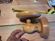 Uchwyt ścienny na doniczkę drewniany - kwietnik