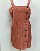 No393 George 42 XL sukienka sztruks welurowy 