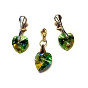 Fiolekart - Komplet, KLIPSY i  WISIOREK / Swarovski