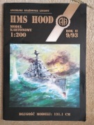 HMS HOOD Model Kartonowy 1:200 wydawnictwo AH nr 9/93