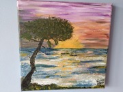 Obraz 20 cm x 20 cm akryl na płótnie ręcznie malowany 