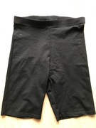 Czarne bawełniane legginsy kolarki H&M Basic