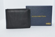 Alessandro Paoli portfel męski czarny skóra naturalna pudełko prezent